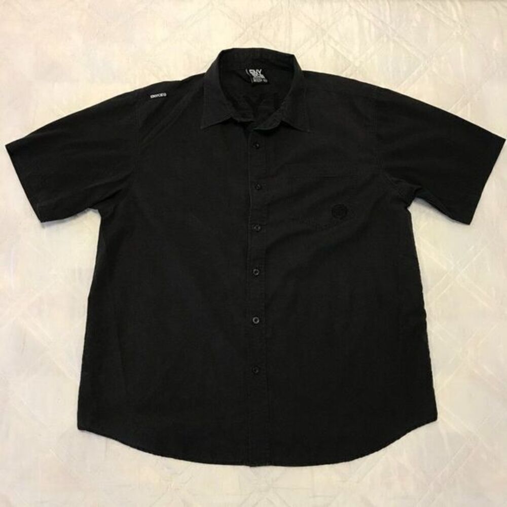 Enyce button down‎ black short sleeve shirt 2XL